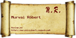 Murvai Róbert névjegykártya