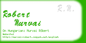 robert murvai business card