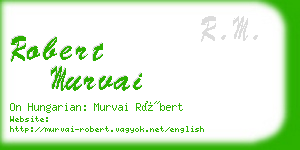 robert murvai business card